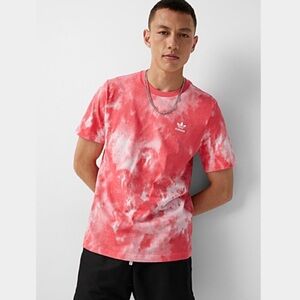 ADIDAS Men's Trefoil Embroidered Logo Tie-Dye Cotton Short Sleeve T-Shirt Size S